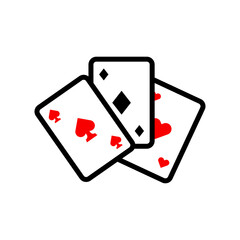 Playing Card Icon Set Game Illustrations for Casinos and Entertainment