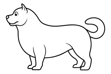 a cute dog silhouette vector illustration