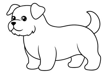 a cute dog silhouette vector illustration