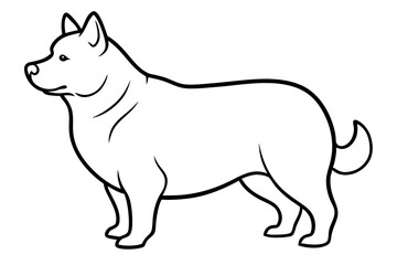 a cute dog silhouette vector illustration