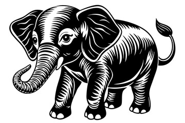 baby-elephant silhouette vector illustration