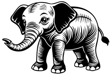 baby-elephant silhouette vector illustration