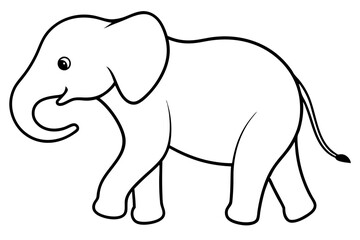 baby-elephant silhouette vector illustration