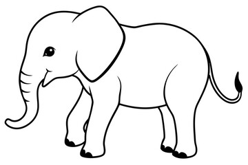 baby-elephant silhouette vector illustration