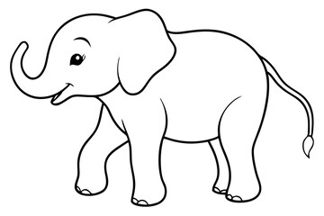 baby-elephant silhouette vector illustration
