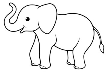 baby-elephant silhouette vector illustration