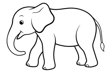 baby elephant silhouette vector illustration