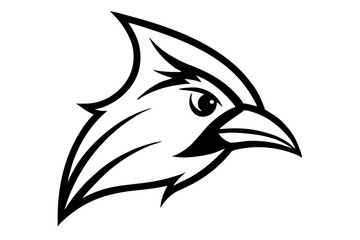  bird face logo silhouette vector illustration