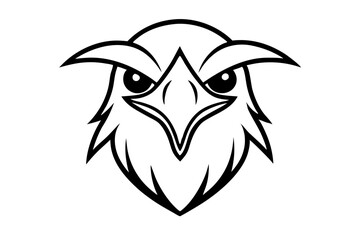  bird face logo silhouette vector illustration