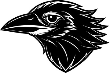 Fototapeta premium bird face logo silhouette vector illustration