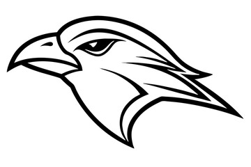  bird face logo silhouette vector illustration