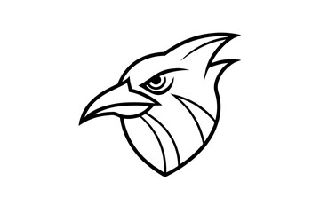  bird face logo silhouette vector illustration