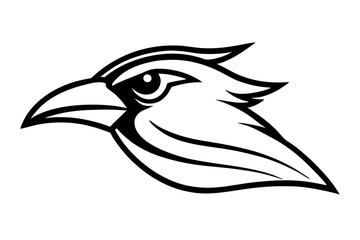  bird face logo silhouette vector illustration