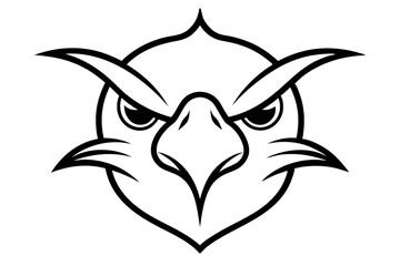 Obraz premium bird face logo silhouette vector illustration