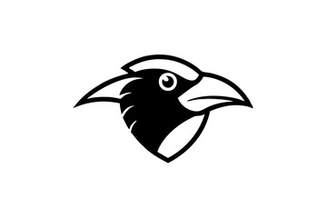  bird face logo silhouette vector illustration