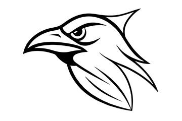  bird face logo silhouette vector illustration