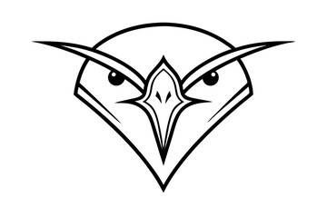  bird face logo silhouette vector illustration