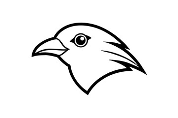  bird face logo silhouette vector illustration