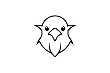  bird face logo silhouette vector illustration
