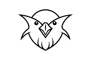  bird face logo silhouette vector illustration