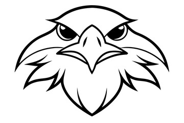  bird face logo silhouette vector illustration