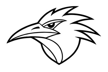  bird face logo silhouette vector illustration