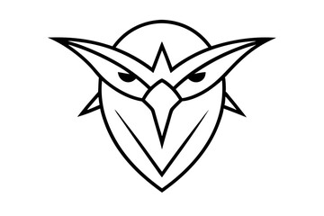  bird face logo silhouette vector illustration