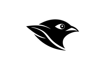  bird face logo silhouette vector illustration