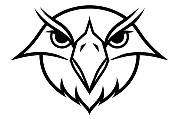  bird face logo silhouette vector illustration