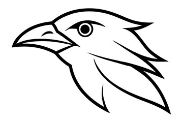  bird face logo silhouette vector illustration