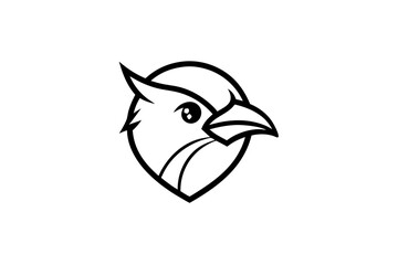  bird face logo silhouette vector illustration