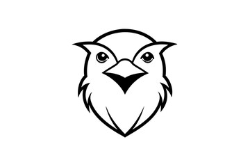  bird face logo silhouette vector illustration