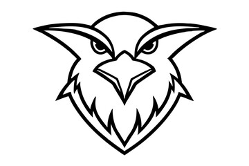  bird face logo silhouette vector illustration