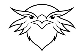  bird face logo silhouette vector illustration