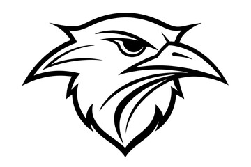  bird face logo silhouette vector illustration