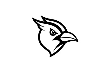  bird face logo silhouette vector illustration