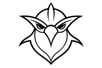  bird face logo silhouette vector illustration