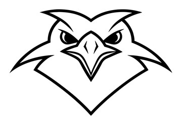  bird face logo silhouette vector illustration