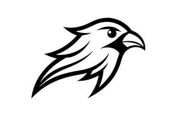  bird face logo silhouette vector illustration