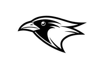  bird face logo silhouette vector illustration
