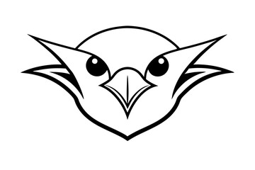  bird face logo silhouette vector illustration