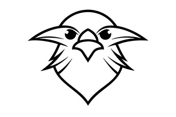  bird face logo silhouette vector illustration