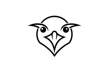  bird face logo silhouette vector illustration