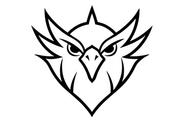 Obraz premium bird face logo silhouette vector illustration