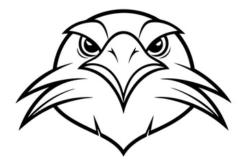  bird face logo silhouette vector illustration