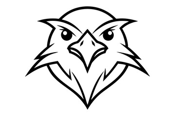 Obraz premium bird face logo silhouette vector illustration