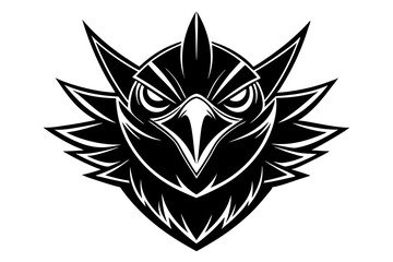 bird face logo silhouette vector illustration