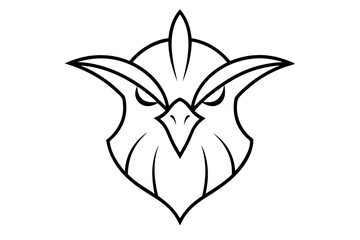 bird face logo silhouette vector illustration
