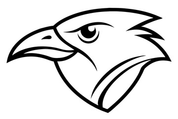 bird face logo silhouette vector illustration