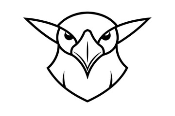 bird face logo silhouette vector illustration